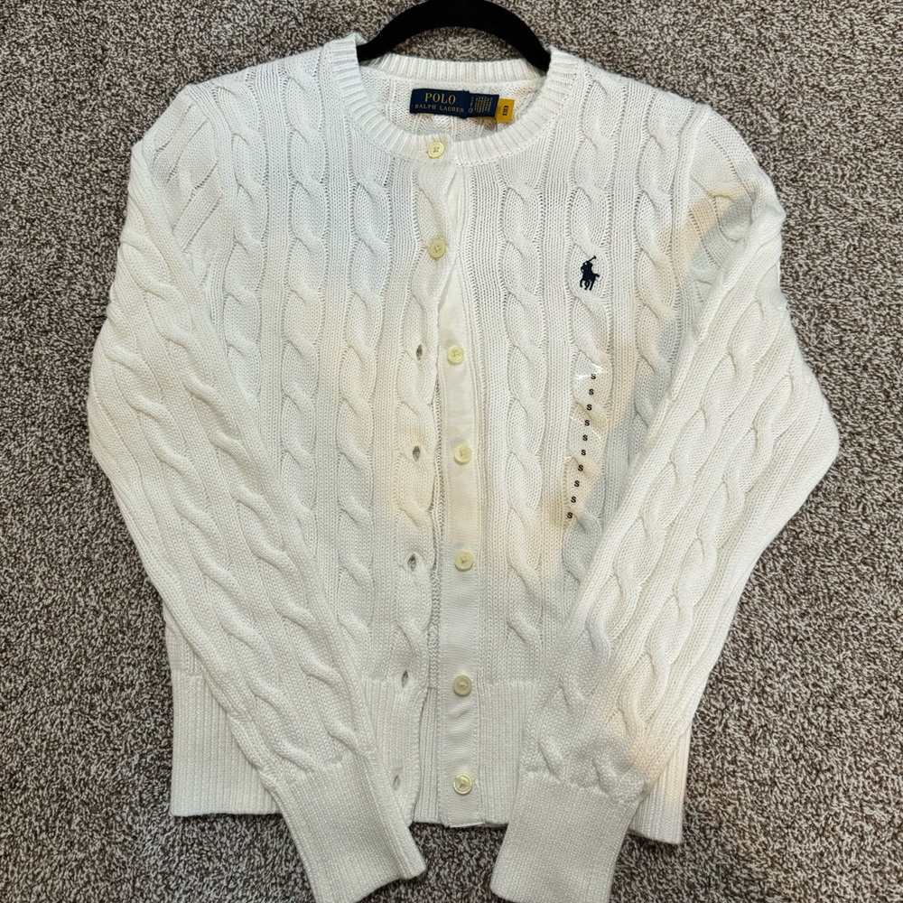 Polo by Ralph Lauren Women’s White Cable Knit Sweater